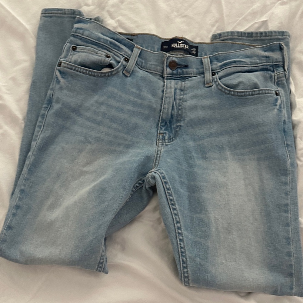 Hollister Men's Light Blue Skinny Jeans